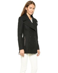 Женское черное полупальто от SAM.