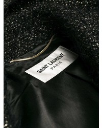 Женское черное полупальто от Saint Laurent