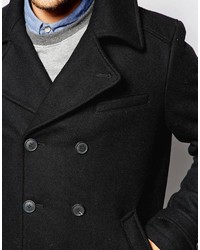 Черное полупальто от Selected