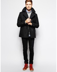 Черное полупальто от Selected