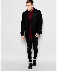 Черное полупальто от Diesel