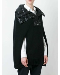 Черное пончо от Moncler