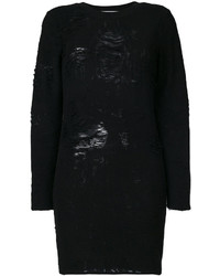 Черное рваное платье-свитер от IRO