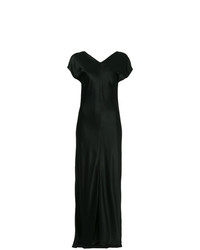 Черное сатиновое вечернее платье от CHRISTOPHER ESBER