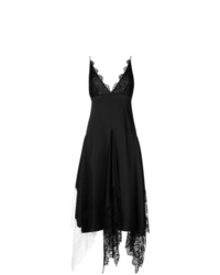 Черное сатиновое вечернее платье от Christopher Kane