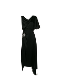 Черное сатиновое вечернее платье от Christopher Kane