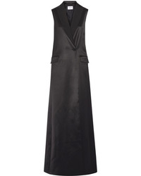 Черное сатиновое вечернее платье от Pallas