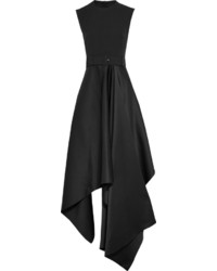 Черное сатиновое вечернее платье от SOLACE London