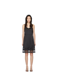 Черное сатиновое платье-комбинация от Marc Jacobs