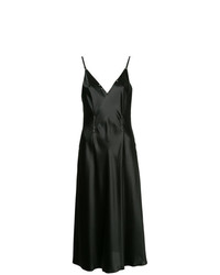 Черное сатиновое платье-комбинация от T by Alexander Wang