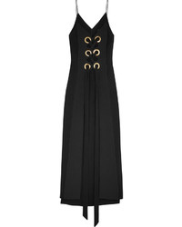 Черное сатиновое платье-макси от Ellery