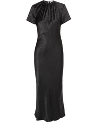 Черное сатиновое платье-миди от Georgia Alice