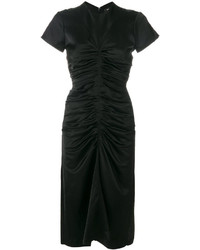 Черное сатиновое платье-миди от Isabel Marant