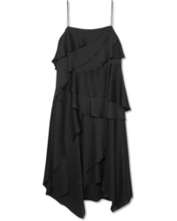 Черное сатиновое платье-миди от Jason Wu GREY