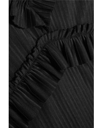 Черное сатиновое платье-миди от Givenchy
