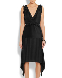 Черное сатиновое платье-миди от Givenchy