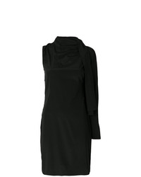 Черное сатиновое платье-футляр от A.F.Vandevorst