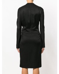 Черное сатиновое платье-футляр от Christian Dior Vintage