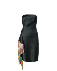 Черное сатиновое платье-футляр от Sachin + Babi