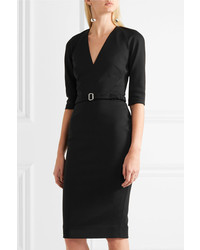 Черное сатиновое платье от Victoria Beckham