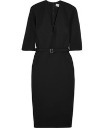 Черное сатиновое платье от Victoria Beckham