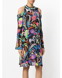 Черное свободное платье с принтом от Etro