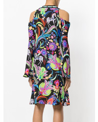 Черное свободное платье с принтом от Etro