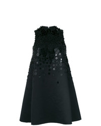 Черное свободное платье с украшением от Viktor&Rolf Soir