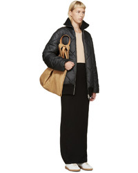 Женское черное стеганое пальто от Maison Margiela