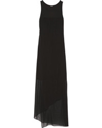 Черное шелковое вечернее платье от DKNY