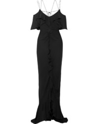 Черное шелковое вечернее платье от Emilio Pucci
