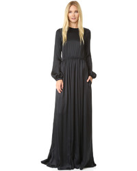 Черное шелковое вечернее платье от Rochas