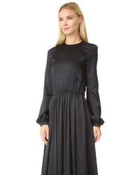Черное шелковое вечернее платье от Rochas