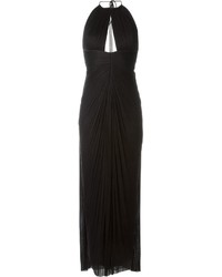 Черное шелковое вечернее платье от Maria Lucia Hohan