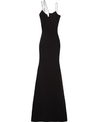 Черное шелковое вечернее платье от Victoria Beckham