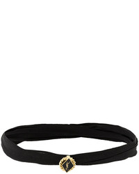 Черное шелковое ожерелье-чокер от Saint Laurent