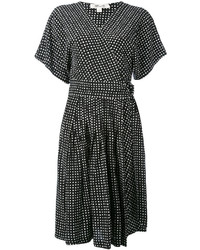 Черное шелковое платье в горошек от Diane von Furstenberg