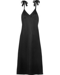 Черное шелковое платье-макси от Reformation