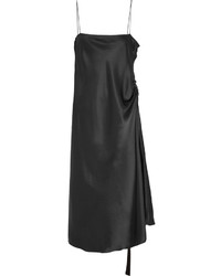 Черное шелковое платье-миди от Ellery