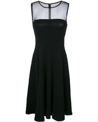Черное шелковое платье-миди от Emporio Armani