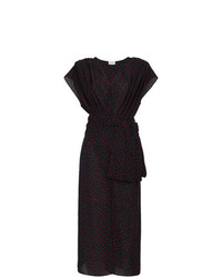Черное шелковое платье-миди от Magda Butrym