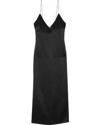 Черное шелковое платье-миди от Rag & Bone