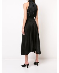 Черное шелковое платье-миди от A.L.C.