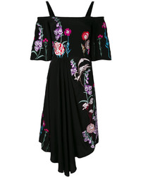 Черное шелковое платье-миди от Temperley London
