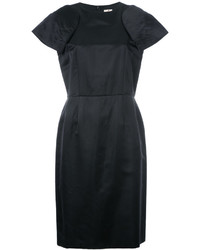 Черное шелковое платье прямого кроя от Comme des Garcons