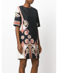 Черное шелковое платье прямого кроя от Etro