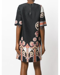 Черное шелковое платье прямого кроя от Etro