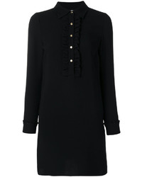 Черное шелковое платье-рубашка от MICHAEL Michael Kors