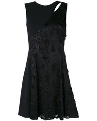 Черное шелковое платье с "огурцами" от Versace