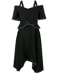 Черное шелковое платье с открытыми плечами от Proenza Schouler